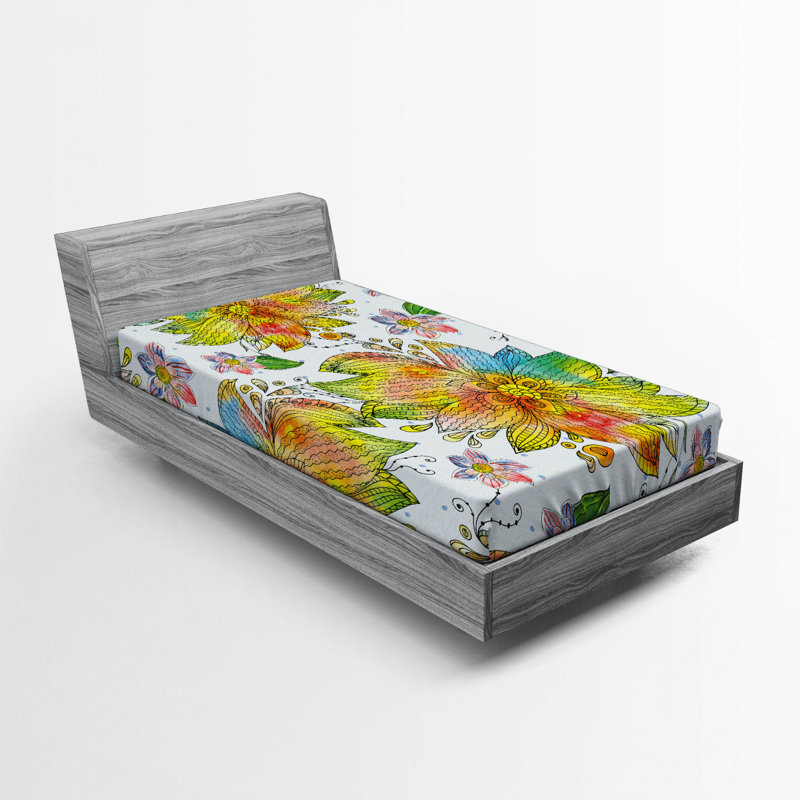 Drap-housse floral, Drap-housse de taille simple
