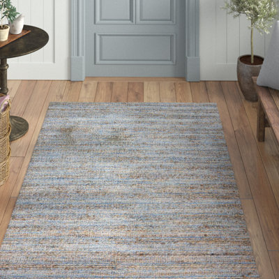 Tapis écologique en jute et rayonne tissé à plat à la main Arine
