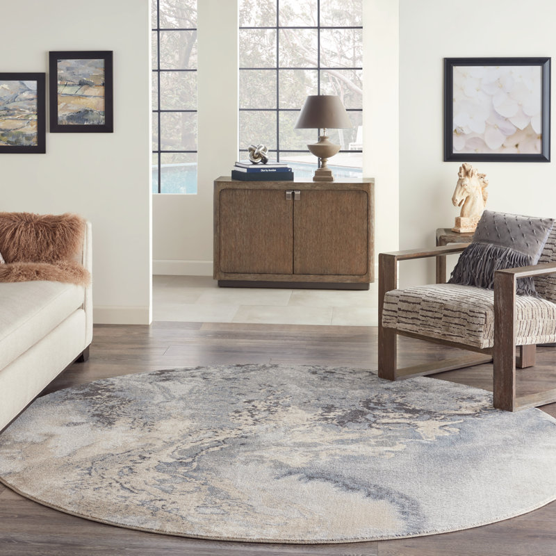 Elinor Abstract Indoor Rug, Round 3'10"