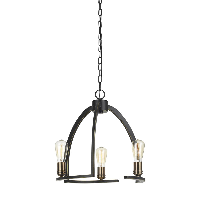 3 - Light Wagon Wheel Chandelier