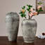 Vase de table en céramique fait à la main, vase décoratif rustique, vase décoratif texturé en céramique (ensemble de 2)