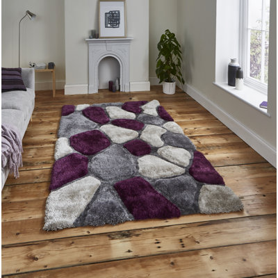 Drew Hand Tufted Grey/Purple Rug