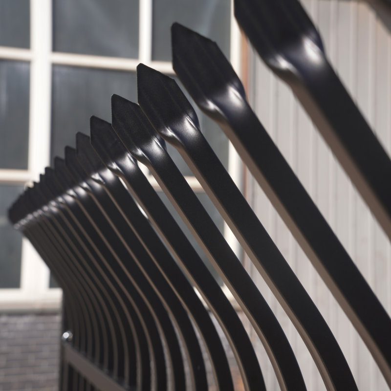 Black Steel 8-Panel French Gothic Ornamental Fence Kit
