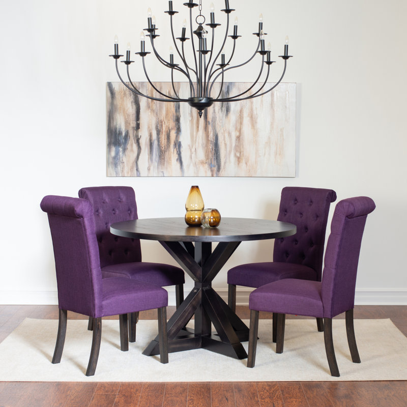 Table de salle à manger avec chaises élégantes Nylander, Mauve