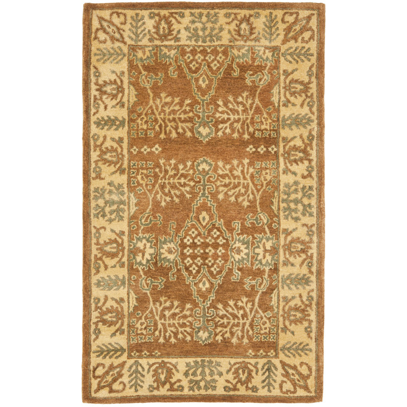 Molter Bergama Hand Tufted Wool Oriental Rug, Rectangle 3' x 5'