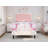 Getafe White Pink Twin Bed-689502391-689502394
