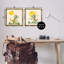  «Happy Dinos & Moon», ensemble de 2 toiles flottantes encadrées par Andrea Haase-1007571518-1007571517