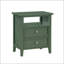 Table de chevet 2 tiroirs avec rangement spacieux et fabrication durable pour les chambres modernes-840501756