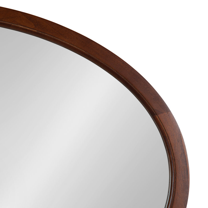 Brianna Wood Flat Mirror, Walnut, 36" x 24"