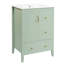 Meuble-lavabo autoportant avec lavabo, armoire et tiroirs en céramique 24 po Gerhardt-125489947