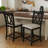 X-Back Solid Wood Fabric Upholstered Bar & Counter Stool With Footrest-1877924077