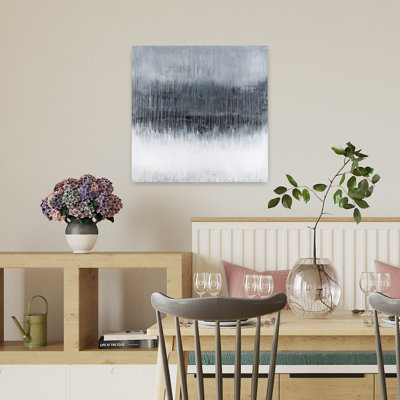 À travers les arbres, paysage contemporain abstrait, art naturel