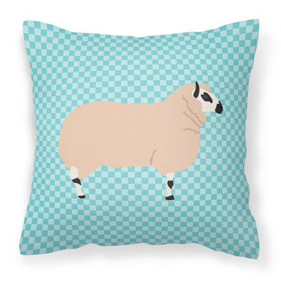 Coussin décoratif d’extérieur en tissu éclectique mouton check