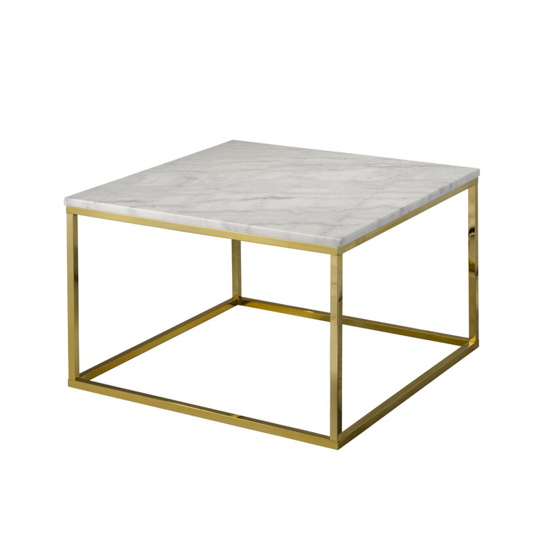 Tomlin Sled Coffee Table, White, Gold
