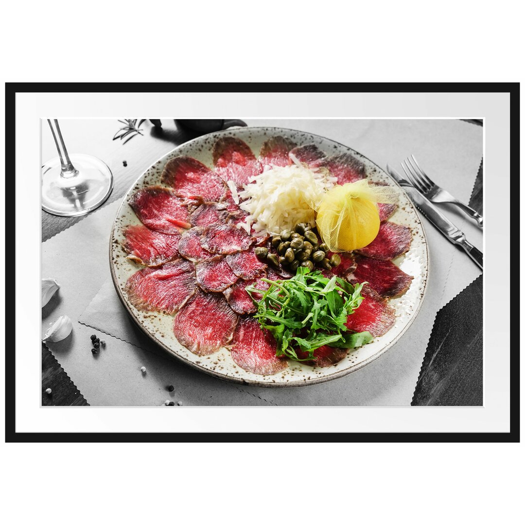 Gerahmtes Poster Appetitliches Carpaccio