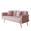 Canapé-lit de 69,7 pouces de long recouvert de velours vert, avec garniture cloutée et accompagné d'un coussin décoratif assorti-1193852519