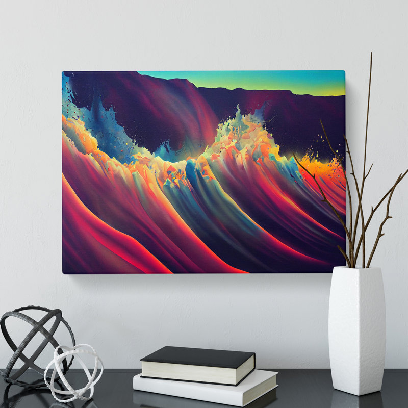 Colourful Wave Vol.2 - Wrapped Canvas, 35cm H x 50cm W x 3cm D