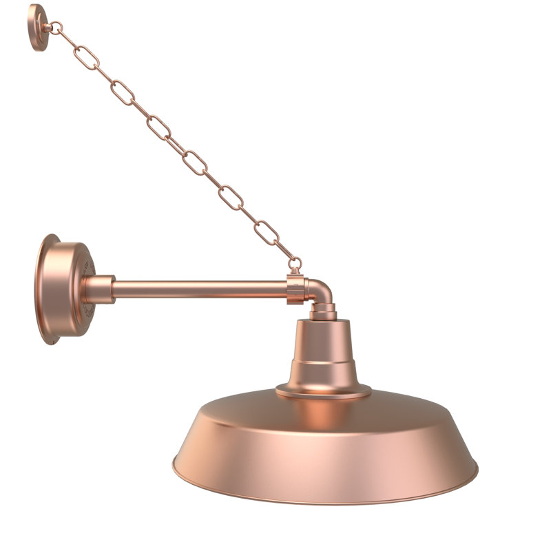 Luminaire de grange d'extérieur à DEL Haleigh, 10.5" H x 8" L x 14" D, Noir