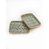 Terrafirma Ceramics Pine Tidbit Bowl and Tray