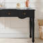 Bureau en bois d'hévéa massif noir mat-124111705