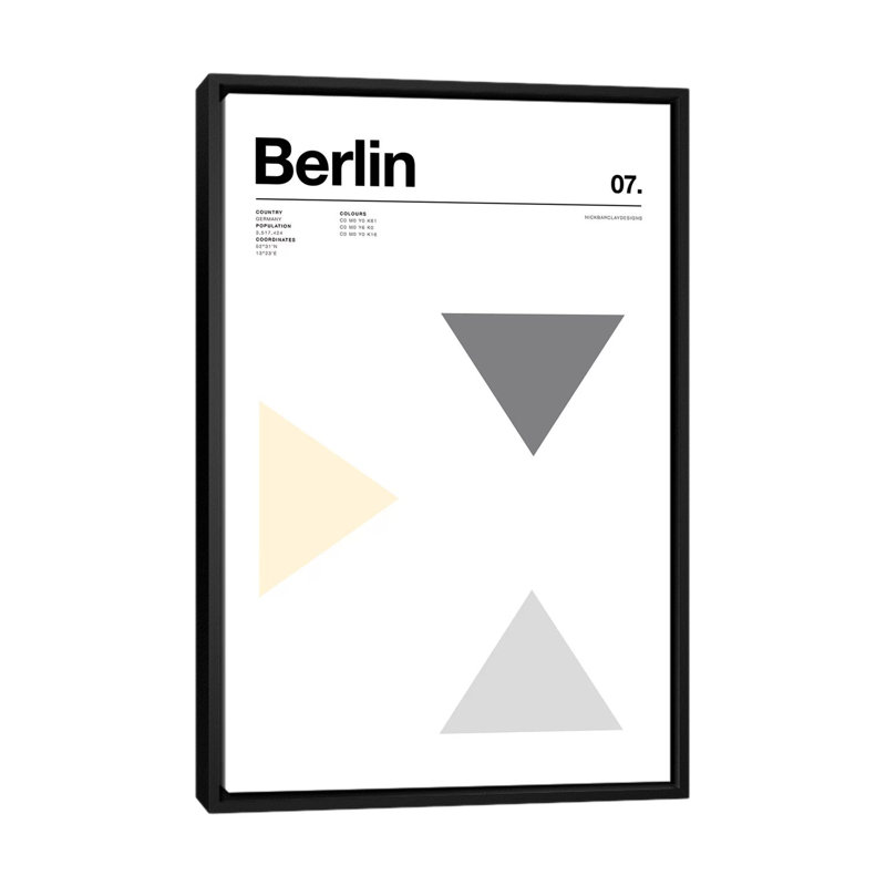 " Berlin " by Nick Barclay, 26" H x 18" W x 1.5" D, Black Framed Canvas, No Mat