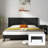 Queen Size Wooden Headboard, Black Oak Modern Farmhouse Wingback, Wall Mounted Fluted Panel Bedroom Decor-1424449125