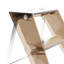 Cadre pliable brun multifonctionnel d'intérieur avec bord en plastique antidérapant, bureau en forme de Z pour espace de vie principal, style minimaliste, réglage manuel de la hauteur, fixation au sol, tablettes de rangement,-1466429282