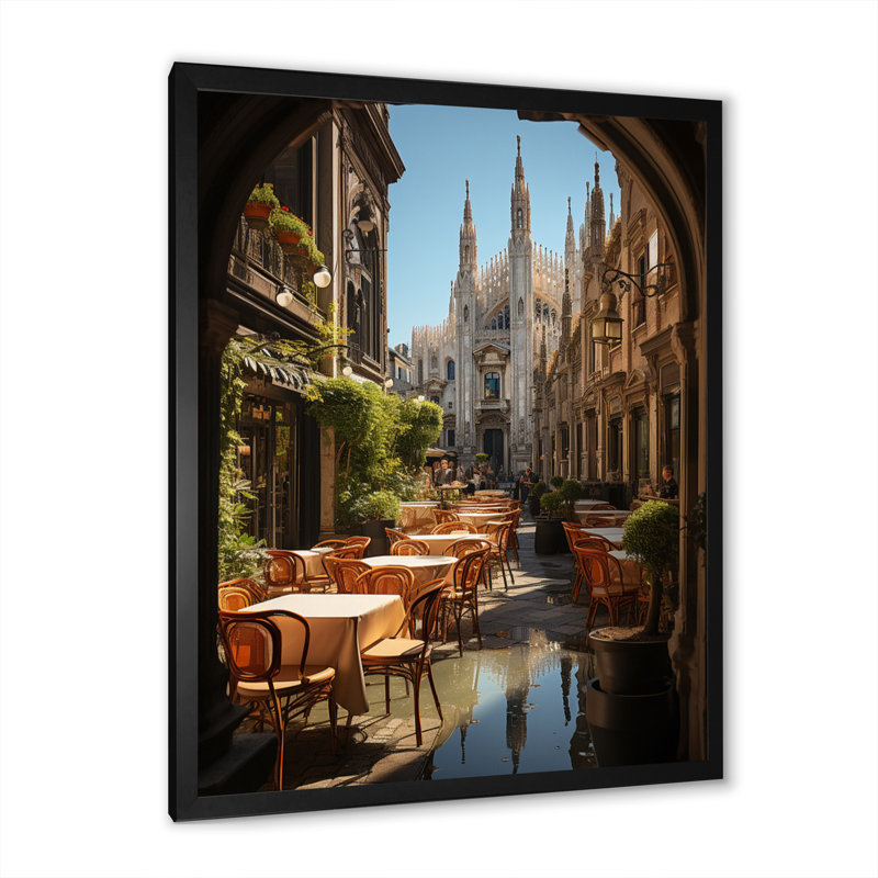 Voie colorée colorée dans un verre sur toile, Cadre photo noir, H 20 po x l 12 po x P 1 po