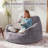 Oversize Compression Bean Bag Chairs For Adults With Pillow and pocket ,Dark Gray-1098815501