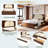 Platform Bed With Rattan Headboard, Storage Shelves, Two Drawers And Trundle-1932442834