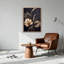 Art mural sur toile feuilles dorées et bronze sur fond foncé-1817059550