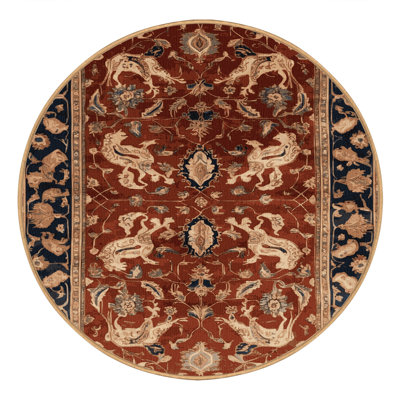 Machine Washable Persian Brown Area Rug