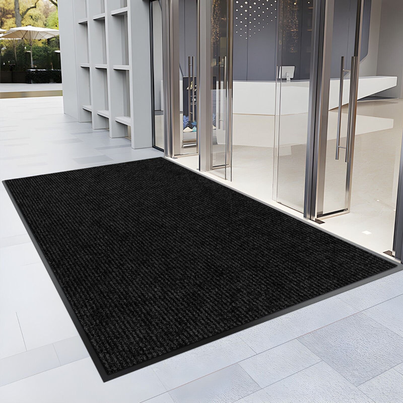 Tapis d'entrée noir pour l'extérieur, L 24 po x L 24 po