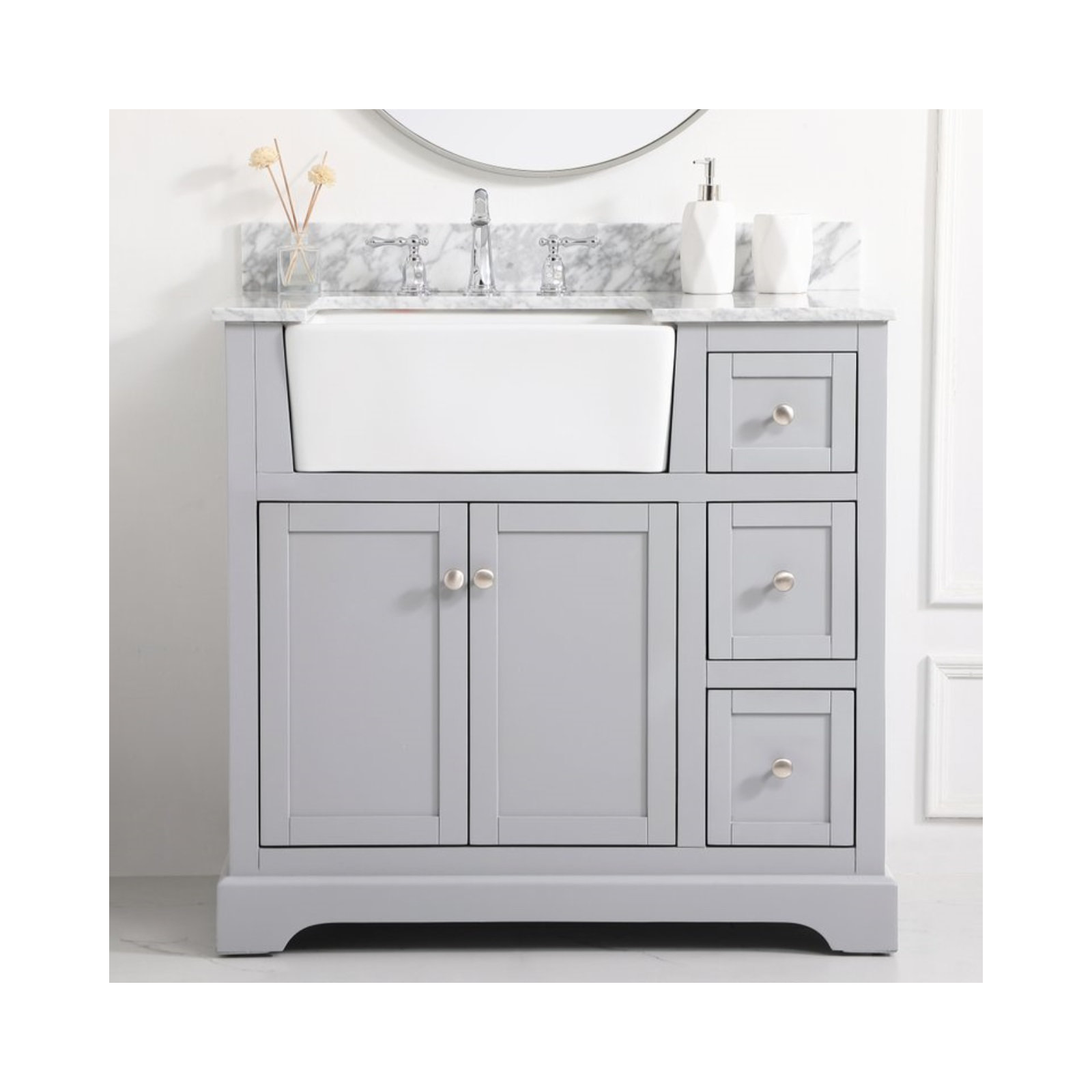 Pardue 36'' Single Bathroom Vanity, Gray