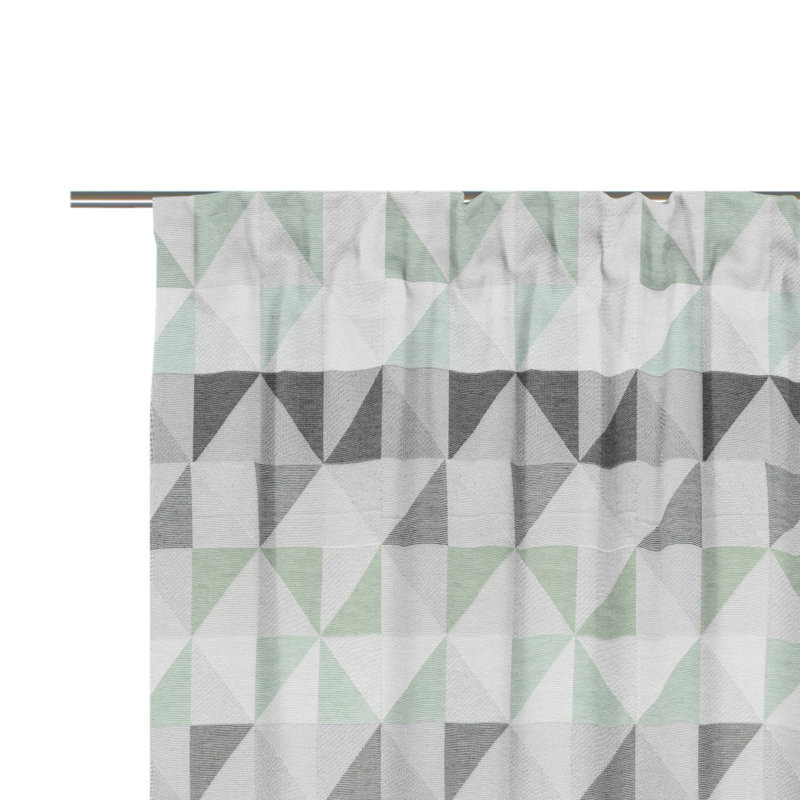 Berlare, Multibandschal, blickdicht, Mint, 132cm Width x 295cm Drop