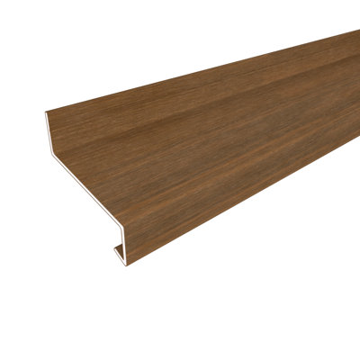 Inclusions de 3,19 po x 3,19 po x 8 pi. Garniture de solin en aluminium composite de teck péruvien en forme de Z