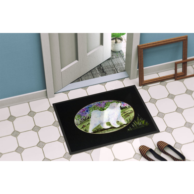 Paillasson de porte d’intérieur antidérapant Samoystown, Rectangle 2 pi x 3 pi