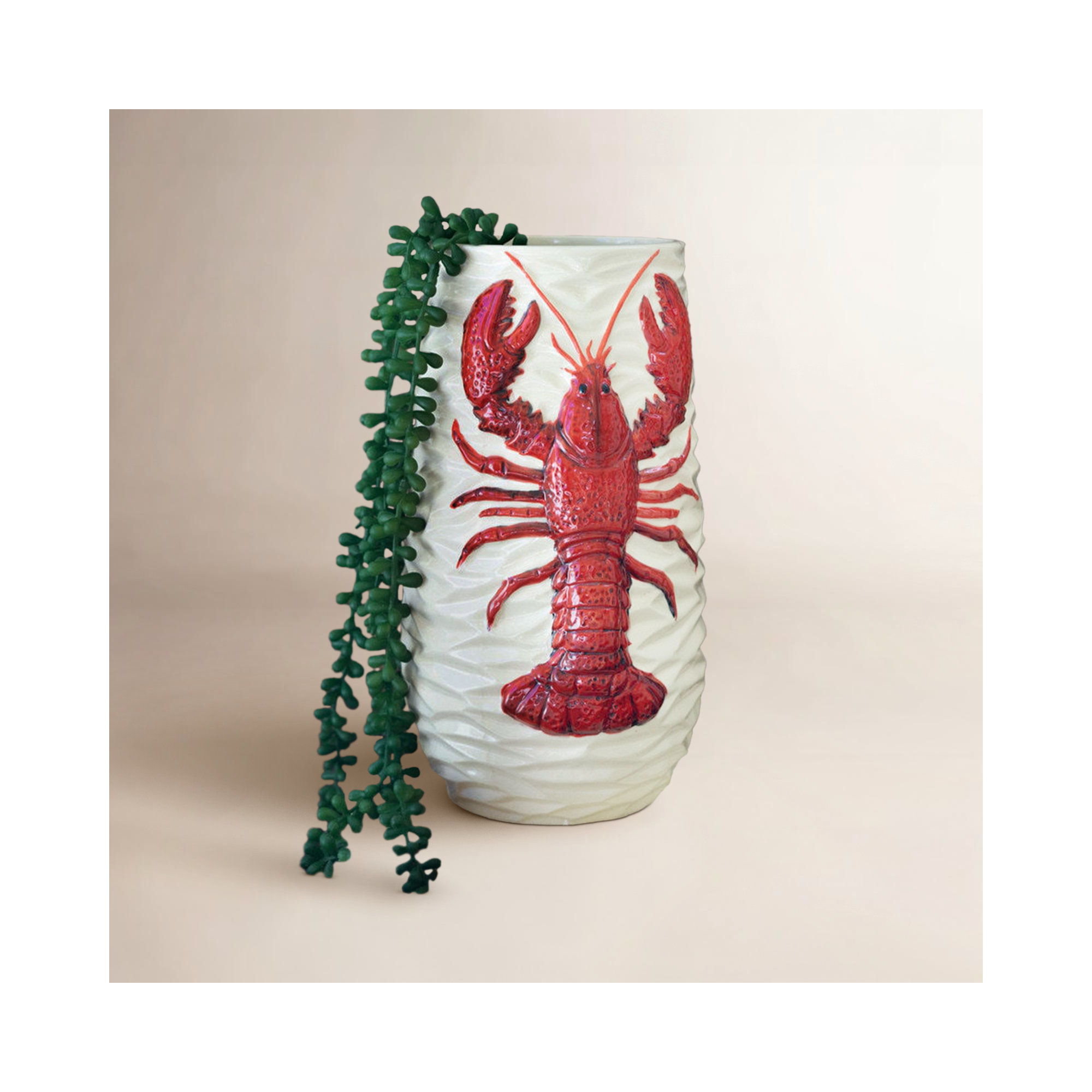 CERAMIC LOBSTER VASE