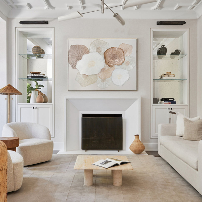 Art mural Mid-Century moderne en toile pour salon