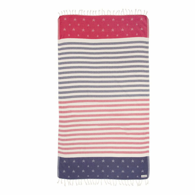 QuickDry Turkish Cotton Beach Towel - Stars & Stripes Edition