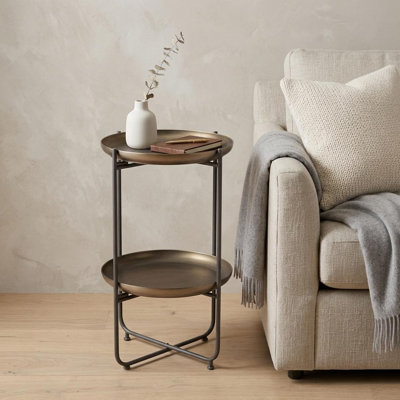 Table de bout avec plateau supérieur en acier de 31,5 po de hauteur 