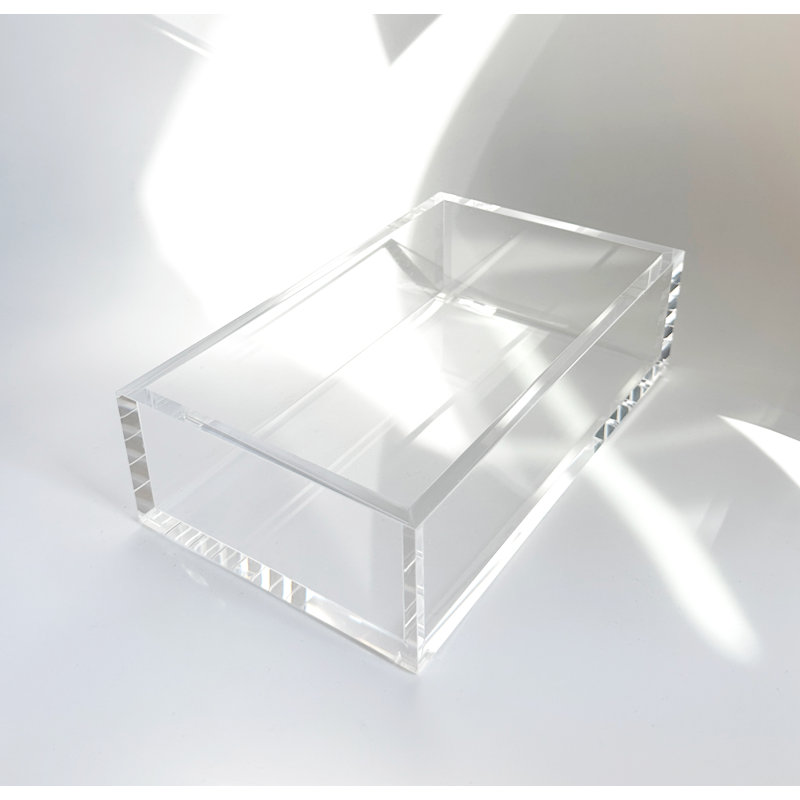 Plateau de coiffeuse transparent