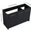 Meuble-lavabo autoportant de 48 po en châtaignier noir - Design moderne avec porte à fermeture en douceur et espace de rangement suffisant pour une baignoire d'apparence abondante