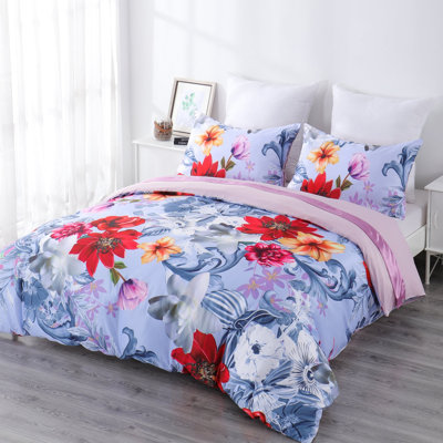 Ensemble de housse de couette en microfibre 4 pièces