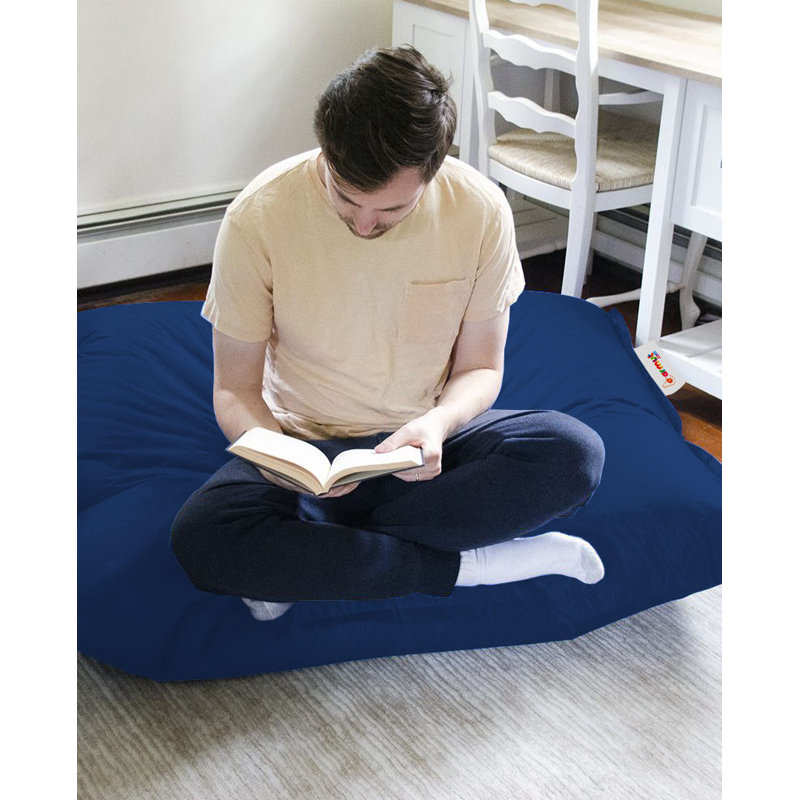 100% Original Garden Bean Bag Chair, Dark Blue, 39.4 x 39.4 x 7.9 inches | Waterproof 100% Polyester Fabric, Hidden Double Zipper System | Ideal for Modern Outdoor Entertainment & Relaxation