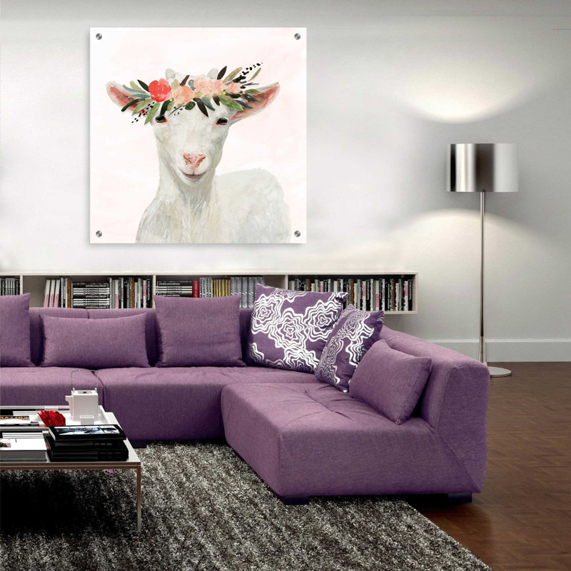 «Spring on the Farm III» par Victoria Borges, art mural acrylique, H 36 po x l 36 po x P 0,2 po