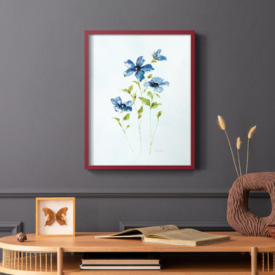 «Blue Wonders II», reproduction encadrée - bois massif