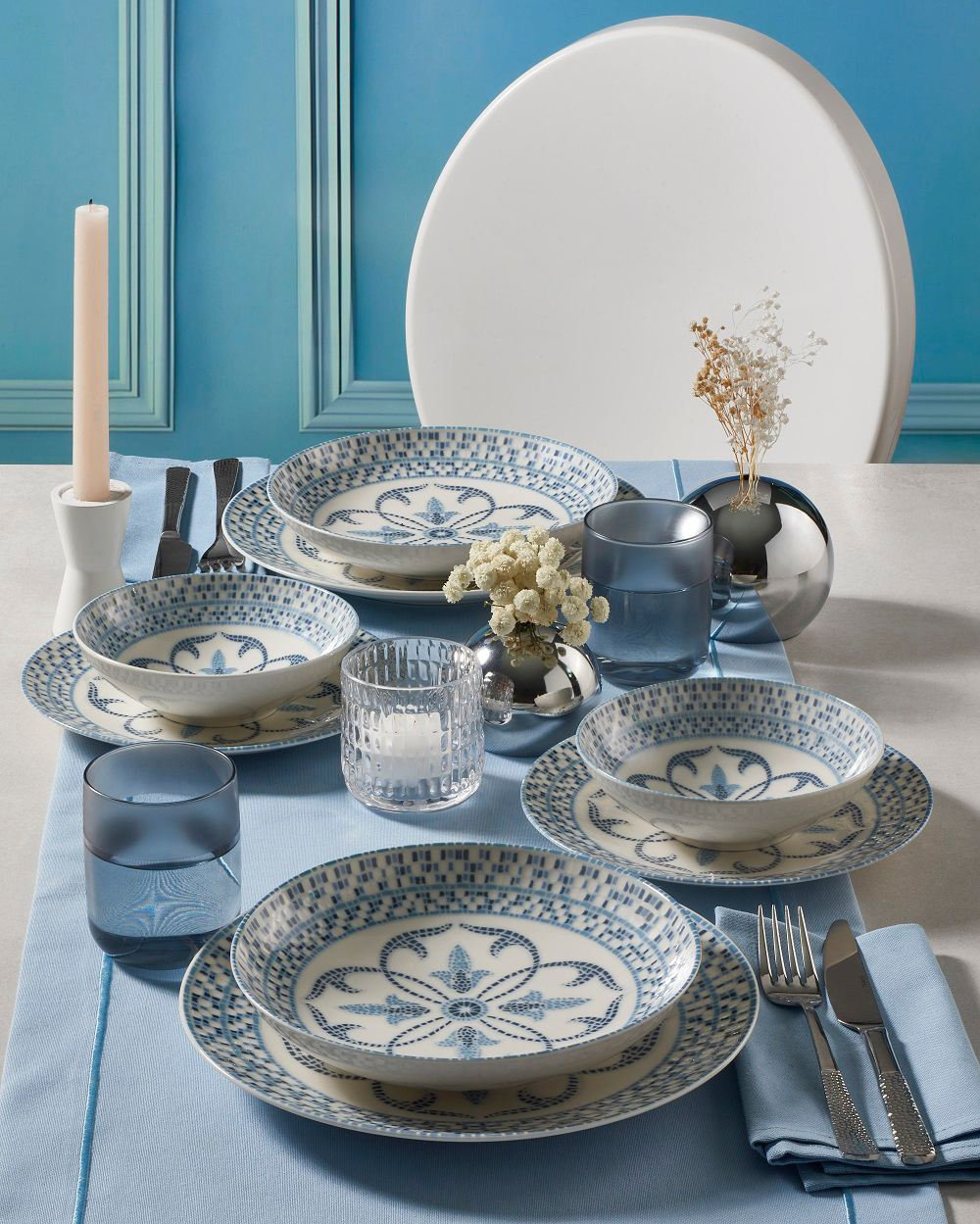 Bungalow Rose Elegant 24-Piece Dinner Set, 100% Porcelain | Includes 6 ...