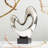 Polystone Heart Abstract Decorative Sculpture with Black Base-352978347