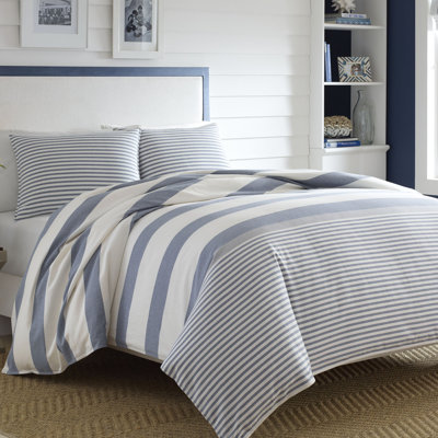 Ensemble d'édredon réversible en coton bleu Fairwater de Nautica